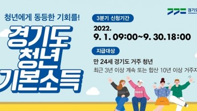 부천시, ‘만 24세 청년기본소득’ 3분기 신청자 접수