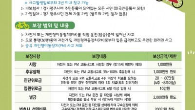 광주시, 2022년 광주시민 자전거 보험 가입