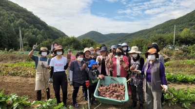 군포시민농부학교, 함께 키운 고구마 복지관에 기부...군포시장애인종합복지관과 군포시노인복지관에 고구마 전달