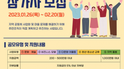 부천시, 심곡본동 도시재생 주민공모사업 참가자 모집