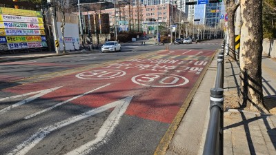 수지구, 통학로 2km 구간 낡은 노면표시 재도색