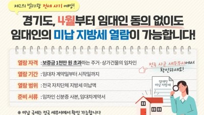 부천시, 전세 사기 피해 막는다…임대인 미납 지방세 열람권 확대