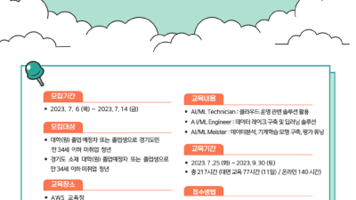 경기도, 아마존(AWS)과 협력해 인공지능 전문인력 양성 추진