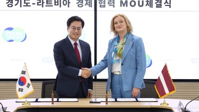 김동연, 발트3국으로 경제영토 확대…라트비아 경제부장관과 경제협력 업무협약 체결