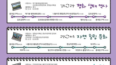 경기도, 28일부터 김포-고양-파주 잇는 광역 관광프로그램 운영