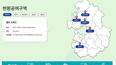 경기도 반환공여구역 개발 현황을 한눈에, ‘반환공여구역 개발 홍보 누리집’ 개설