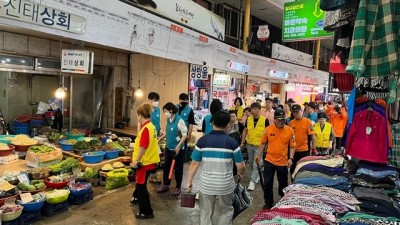 부천 대산동, 추석맞이 ‘부천자유시장 고객선 준수’ 캠페인 진행