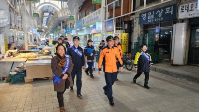 경기북부소방재난본부, 설 명절 대비 동두천중앙시장 현장 안전점검 실시