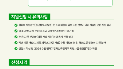 수원시, 벤처기업 인증·제품 개발 지원한다