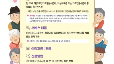 작은자리종합사회복지관, 이달부터 대야·신천·은행권에 ‘노인맞춤돌봄서비스’ 수행