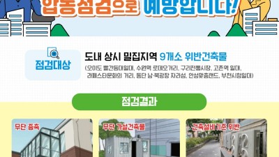 경기도-시군, 인파밀집 중점관리지역 9개소 위반건축물 합동 점검. 42건 적발