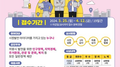 2024년 의왕시 혁신 아이디어 공모