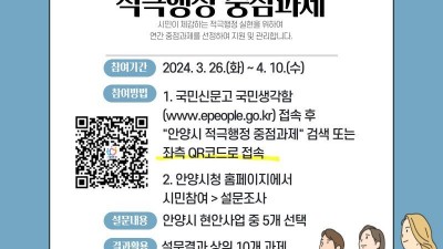 안양시, 시민이 직접 ‘적극행정 중점과제’선정한다