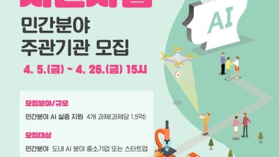 경기도, 도민 체감형 인공지능(AI) 서비스, 제품 등 실증 지원. 참여기관 모집