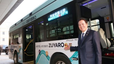 도심 누비는 안양시 자율주행버스 ‘주야로’…22일부터 시범운행
