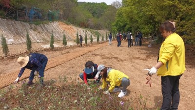 소래산 등산로 쉼터, 봄꽃으로 ‘활짝’