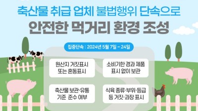 경기도 특사경, 축산물 취급 업체 원산지 거짓 표시 등 불법행위 집중 단속