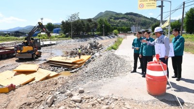 경기도, 우기 대비 지방하천 수해복구사업장 실태점검