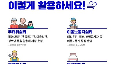 무더위쉼터 이렇게 활용하세요!