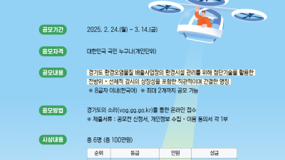 경기도, “첨단장비로 대기오염물질 감시하는 환경관리체계 이름을 지어주세요”