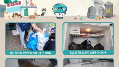 동물 조직 적출물 등 의료폐기물을 일반 종량제 봉투에 담아 버려... 경기도 특사경, 동물병원 의료폐기물 불법행위 34건 적발