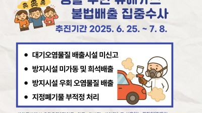 경기도 특사경, 생활주변 유해가스 불법배출 집중수사